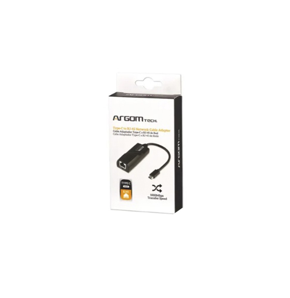 CABLE ADAPTADOR ARGOM TYPE-C A RJ-45 NETWORK ARG-CB-0062