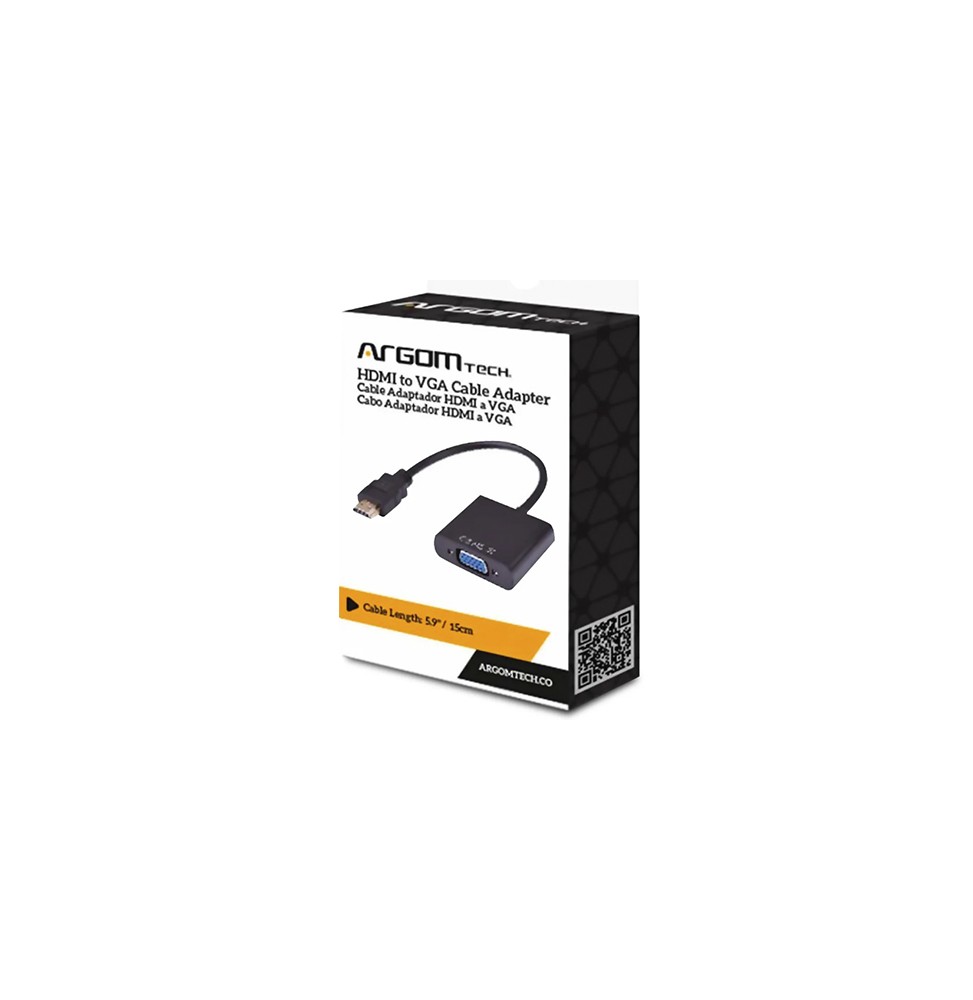 CABLE ADAPTADOR ARGOM HDMI A VGA ARG-CB-0055
