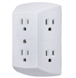 ADAPTADOR DE PARED GENERAL ELECTRIC 6 TOMAS 50759