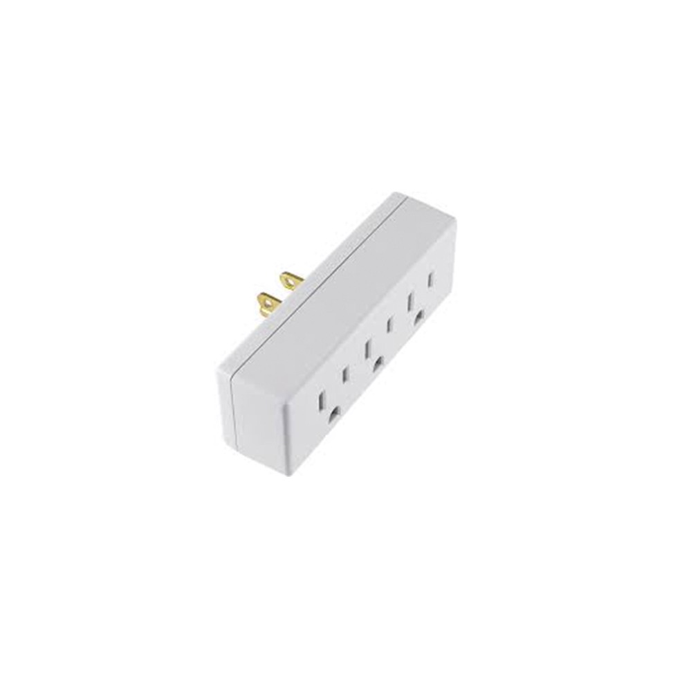 ADAPTADOR GENERAL ELECTRIC DE PARED CON EXTENSION DE 3 SALIDAS, 52203