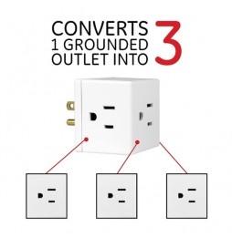 Adaptador GENERAL ELECTRIC DE 3 SALIDAS  extra ancho, diseño de fácil acceso 58368