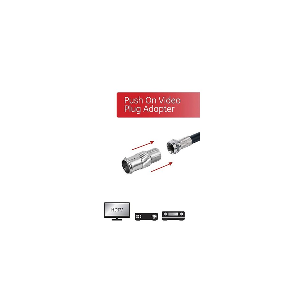 Adaptador General Electric conector coaxial para cables coaxiales RG59 RG6 tipo F, 35049