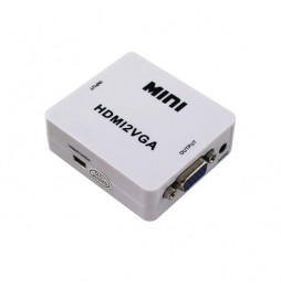 Adaptador Convertidor con Audio HDMI2VGA UP 1080P