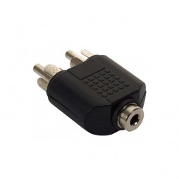 Adaptador de 2 plugs RCA a jack 3,5 mm, estéreo