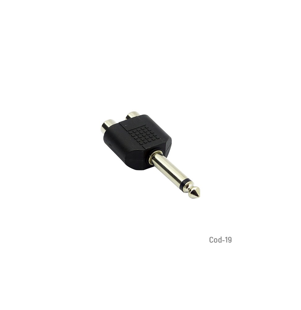 Adaptador 2 RCA A Plug 6,3Mm (1/4)