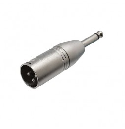 ADAPTADOR XLR Mono 3 Pin Macho - Jack 6.35 Macho