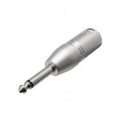 ADAPTADOR XLR Mono 3 Pin Macho - Jack 6.35 Macho