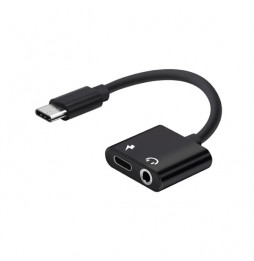 Adaptador Tipo C a jack 3.5 + puerto de Carga ZO-ATPC-AP