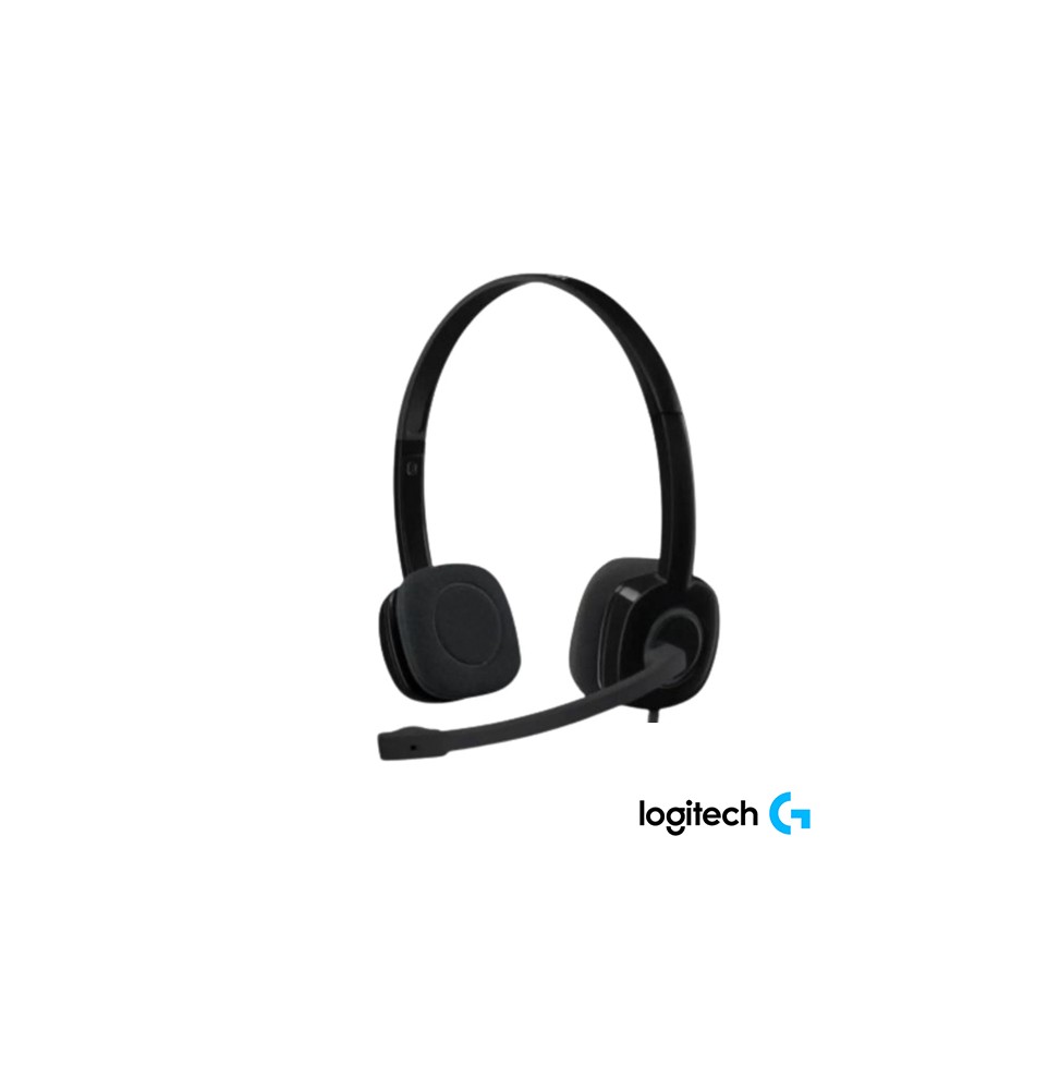 Audífonos Logitech H151 Stereo Jack 3,5 mm Negro / Micrófono