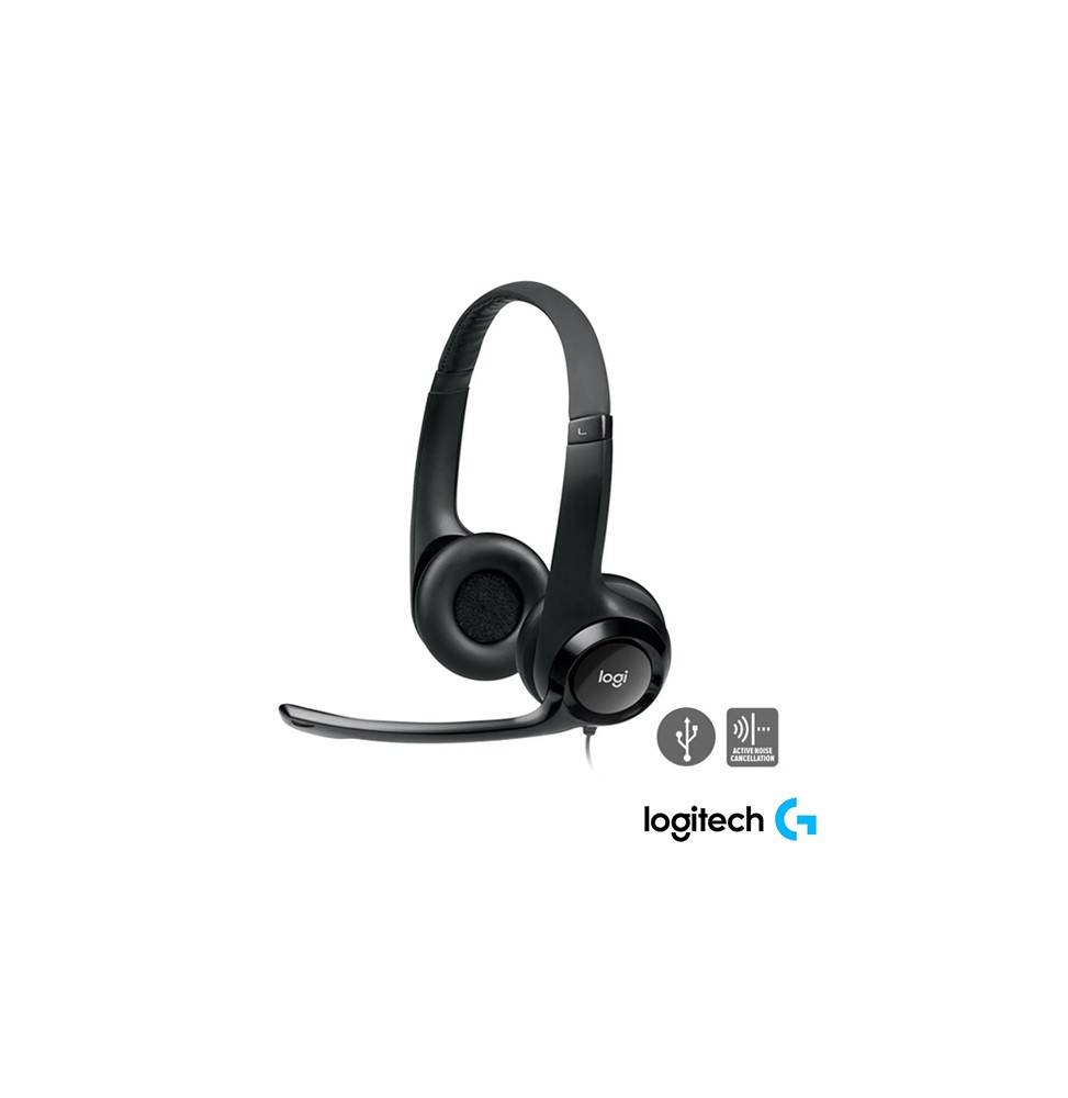 Audífonos Logitech H390 USB Bidireccional Negro
