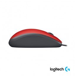 Mouse Logitech M110 Silent - Cableado, USB, Óptico, 1000 dpi, Rojol