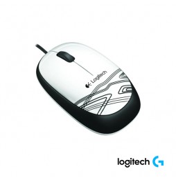Mouse Logitech M1105- Cableado, USB, Óptico, 1000 dpi, Blanco