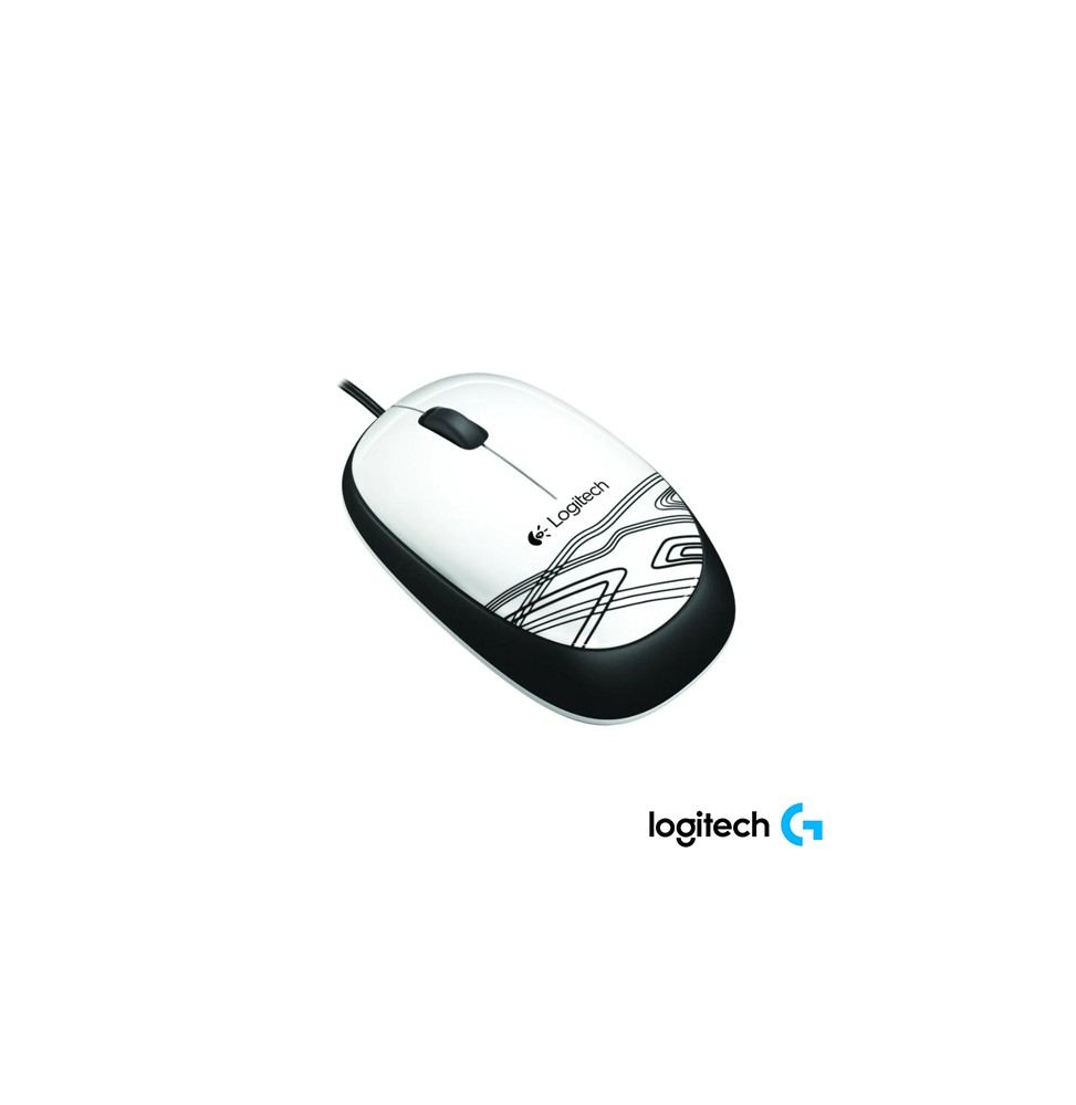 Mouse Logitech M1105- Cableado, USB, Óptico, 1000 dpi, Blanco