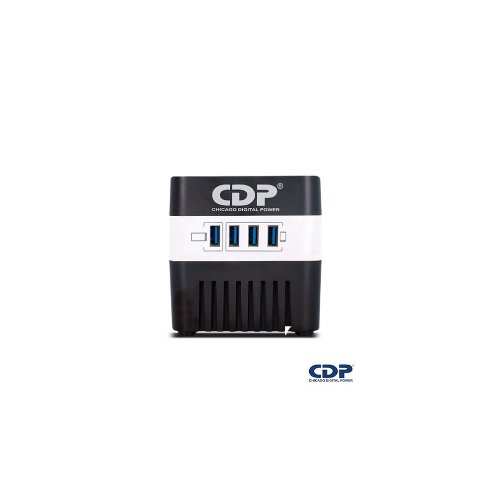 Regulador de Voltaje CDP 600VA/300W 4 Salidas / 4 USB RU-AVR604