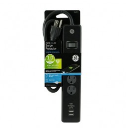 Regleta General Electric Protector de picos 4 Tomas 450J / 2 x USB 13478