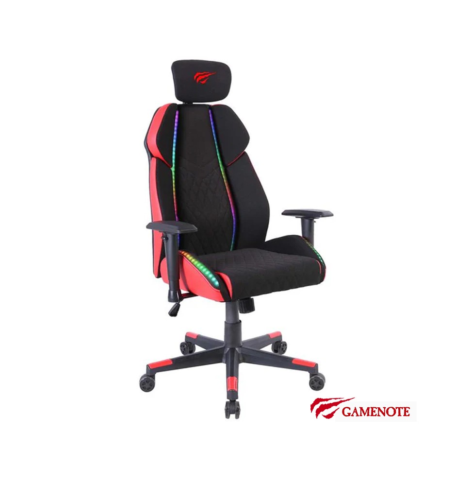 Silla HAVIT Gamer GC938 RGB NEGRO CON ROJO