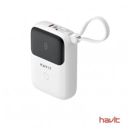 Batería Backup HAVIT PB5215 - 10,000 mAh BLANCO