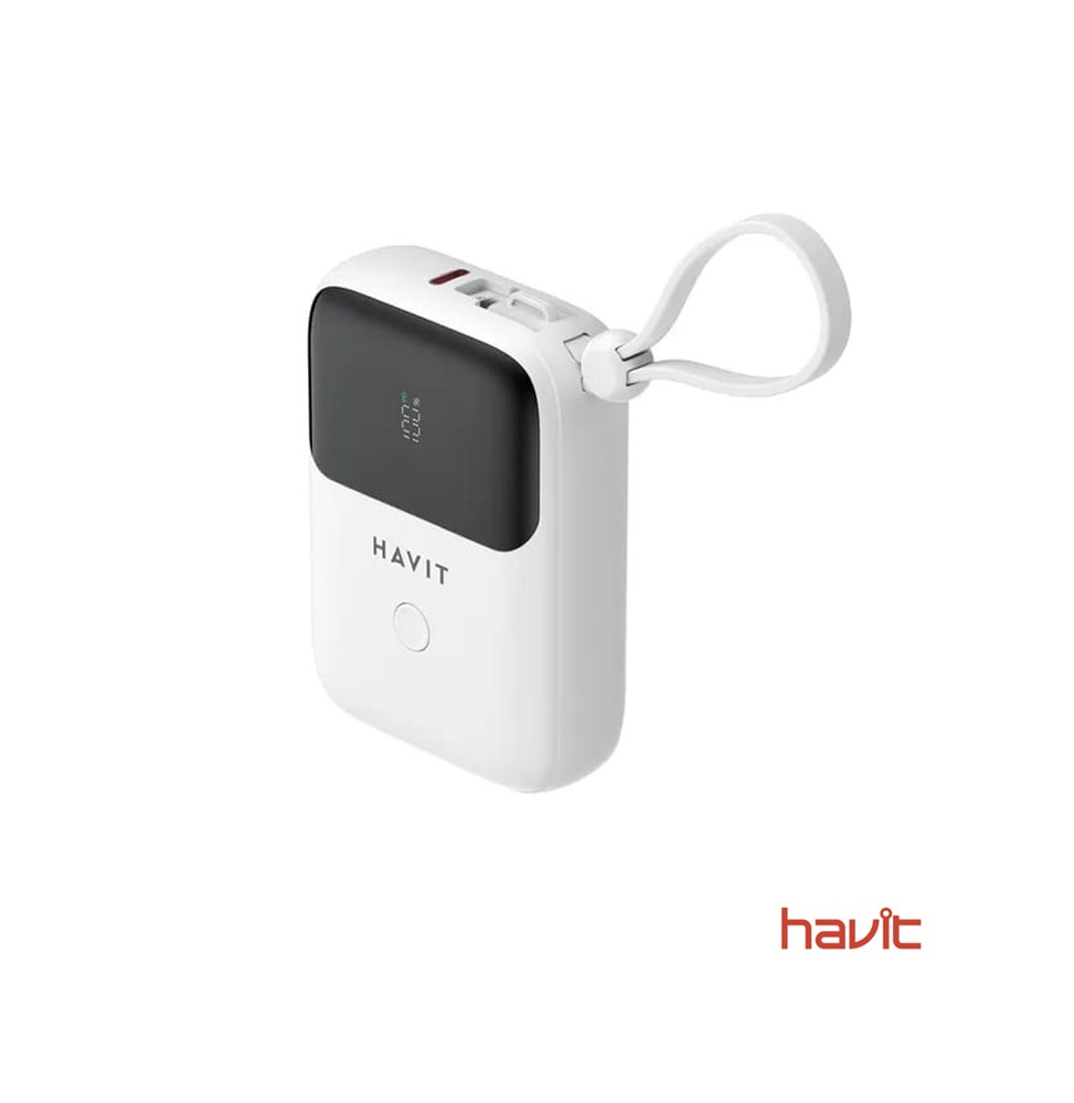 Batería Backup HAVIT PB5215 - 10,000 mAh BLANCO