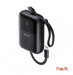 Batería Backup HAVIT PB5215 - 10,000 mAh NEGRO