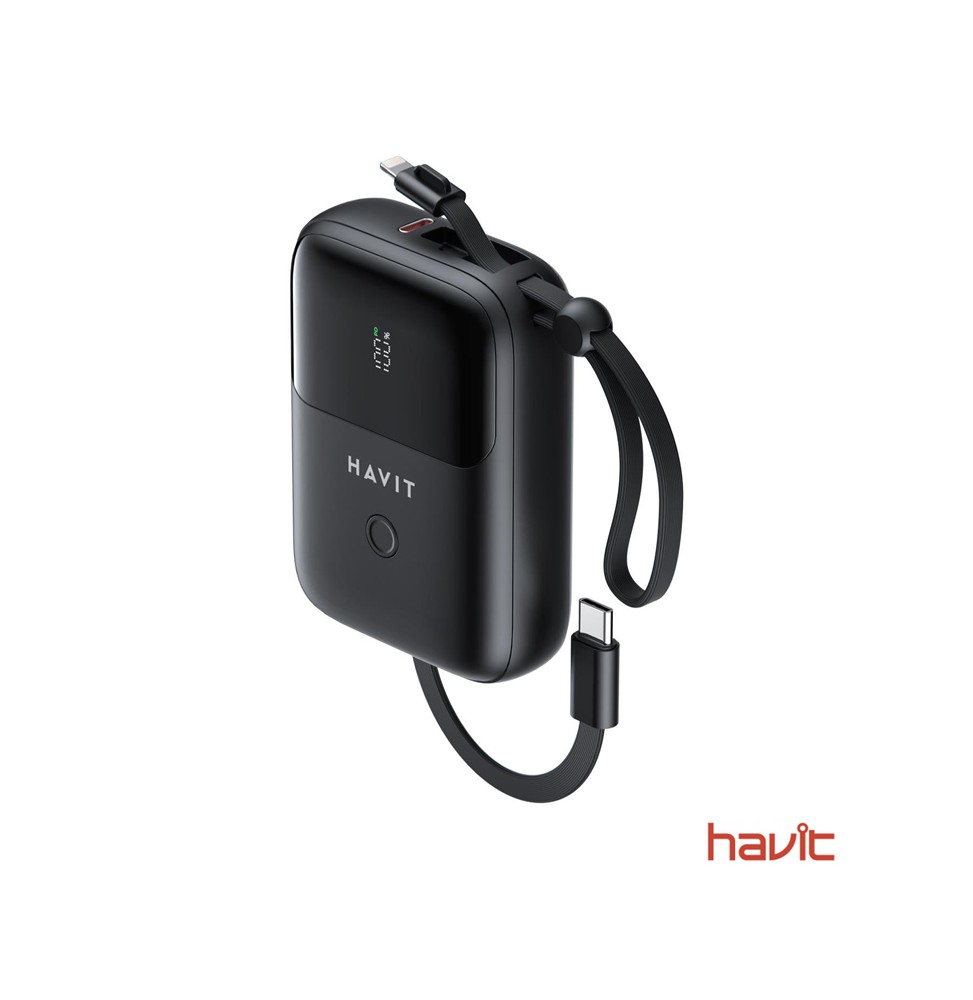 Batería Backup HAVIT PB5215 - 10,000 mAh NEGRO