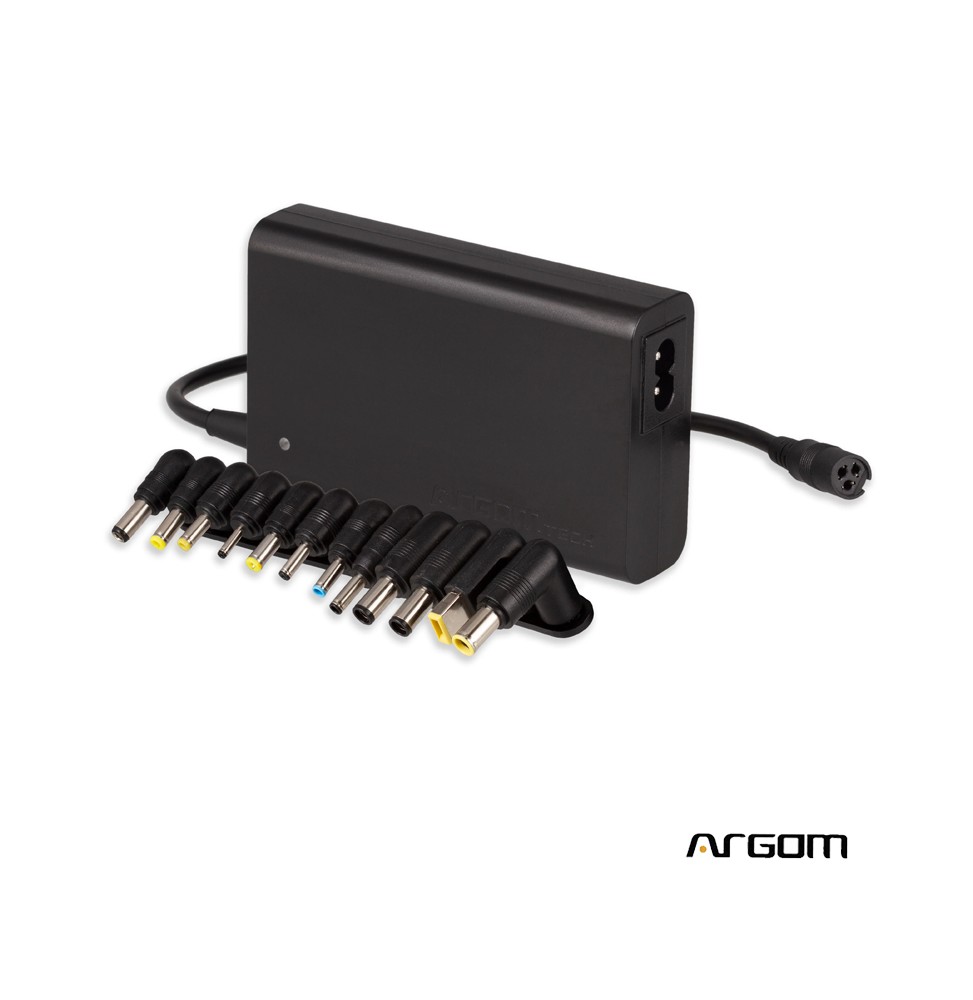 Cargador Universal ARGOM delgado para portátil de 90 W con detección automática