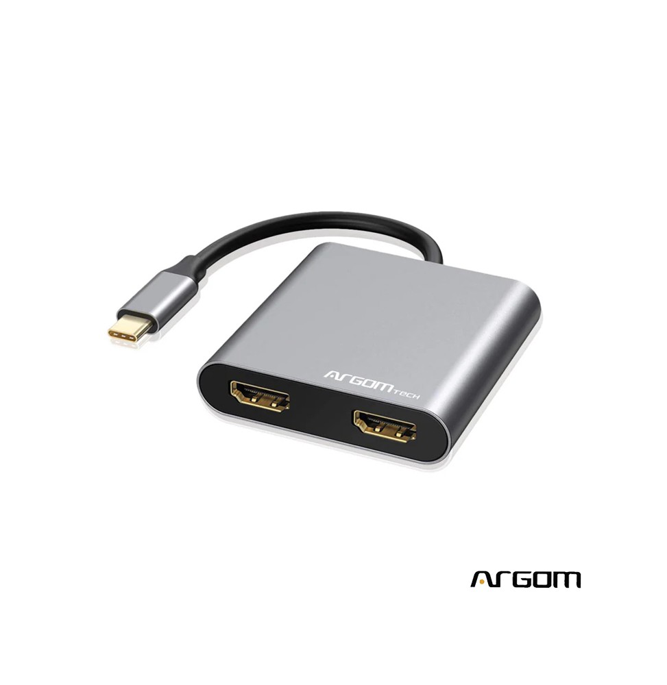 Adaptador ARGOM HDMI dual 4 en 1 One Axess con USB 3.0  ARG-UB-0182  A00651 W