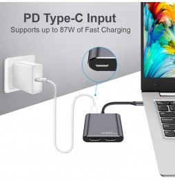 Adaptador ARGOM HDMI dual 4 en 1 One Axess con USB 3.0  ARG-UB-0182  A00651 W