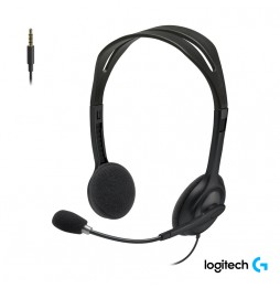 Audífonos Logitech H111 Jack 3,5 mm Stereo - Micrófono - Negro