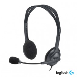 Audífonos Logitech H111 Jack 3,5 mm Stereo - Micrófono - Negro