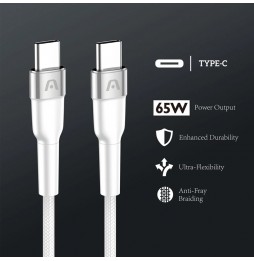 Cargador ARGOM VOLTA P40 38W / 2 PUERTOS + CABLE TIPO-C ARG-AC-0155WT