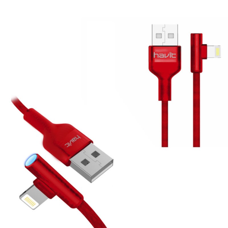 Cable HAVIT  HV-H672 Lightning Gaming Rojo