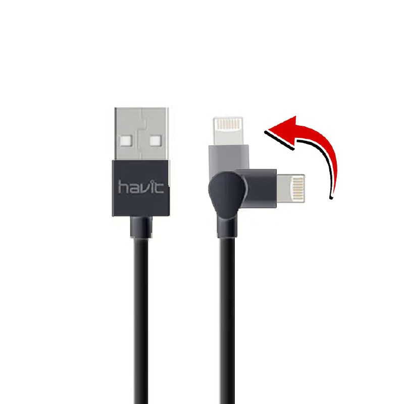 Cable HAVIT H63 Lightning con Angulo