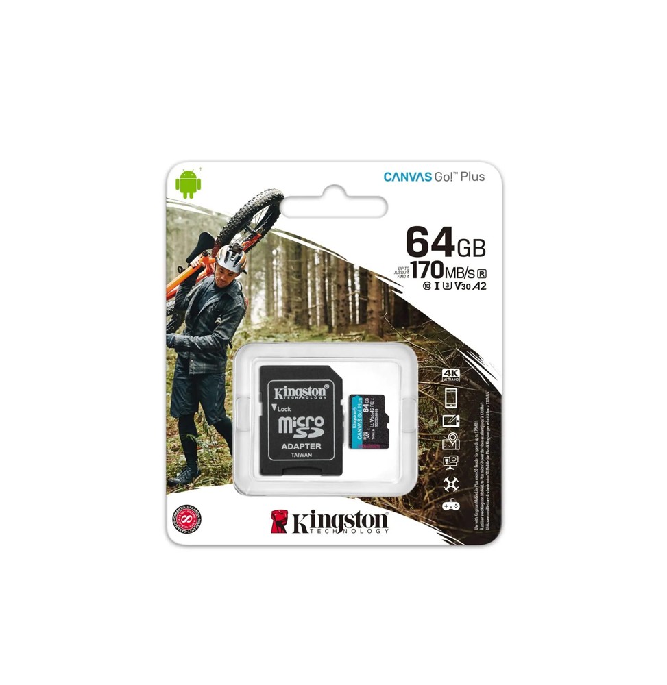MEMORIA MICRO SD KINGSTON DE 64 GB clase 10