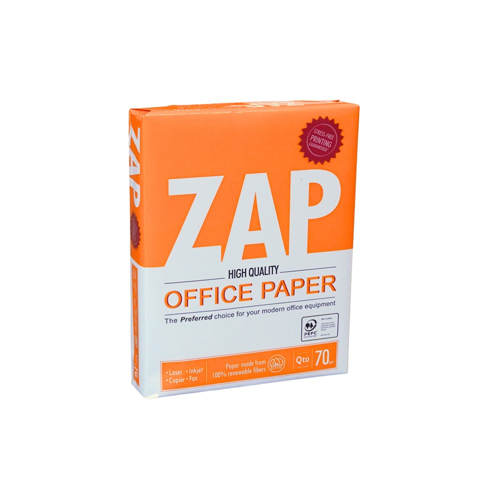 Zap papel resma blancura 97% caja 10 und 8.5 X 11 500hjs 70 grs
