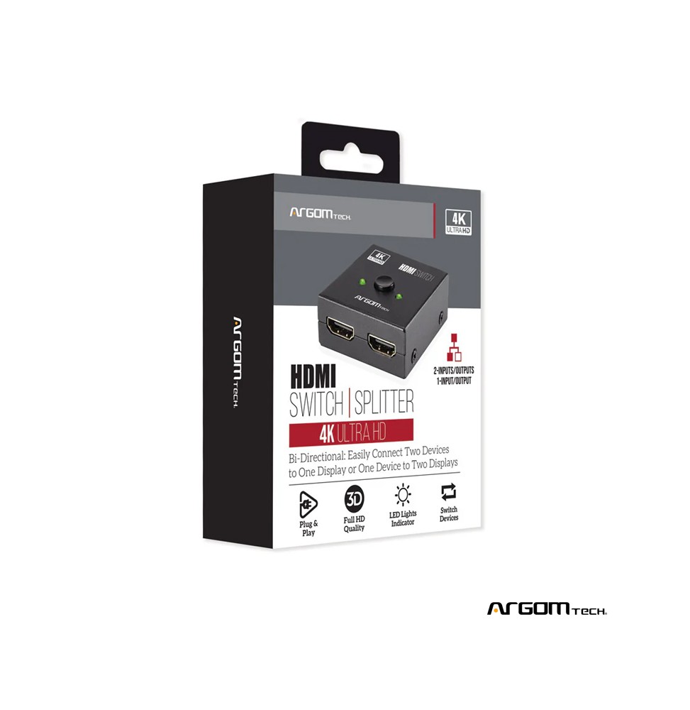 CONMUTADOR Y DIVISOR HDMI BIDIRECCIONAL ArgomTech 4K