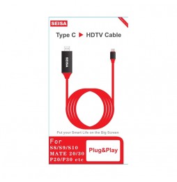 CABLE HDTV de Seisa USB Tipo-C A  HDMI.