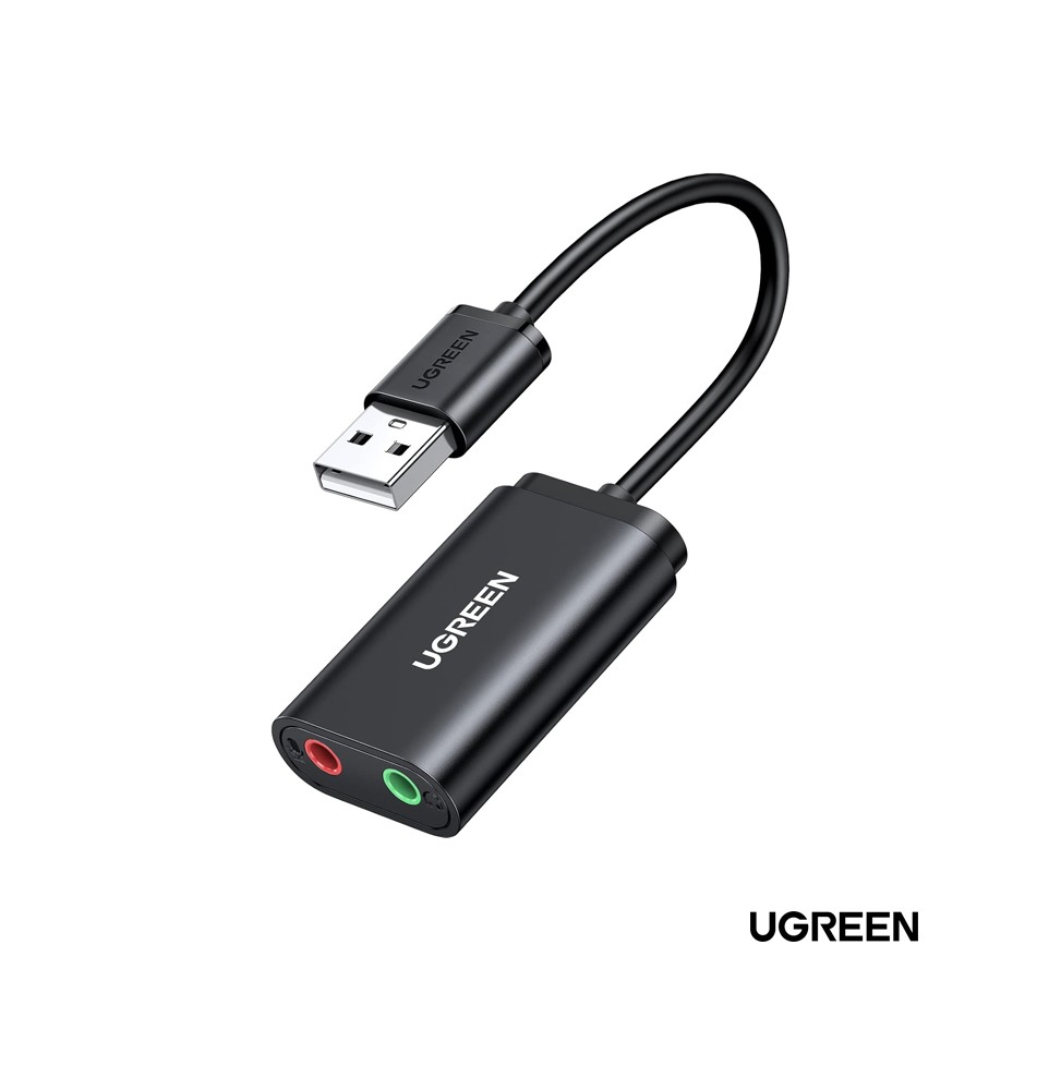 ADAPTADOR DE SONIDO ESTEREO EXTERNO UGREEN USB 2.0.