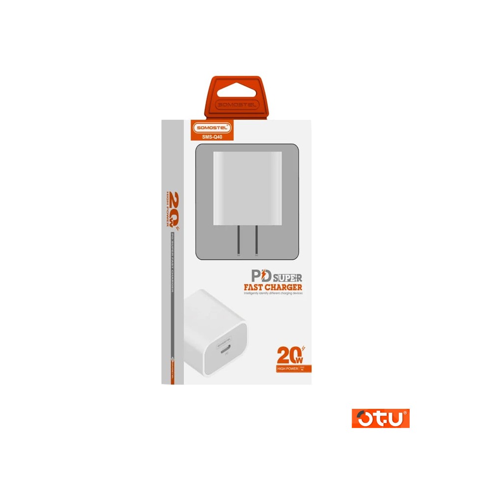 CARGADOR PD SOMOSTEL SMS-Q40 de 20W