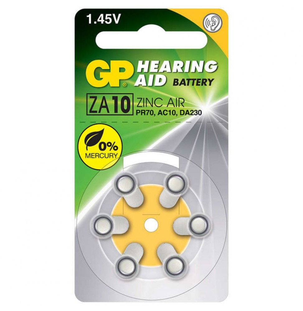 BATERIAS zinc-aire GP ZA10.