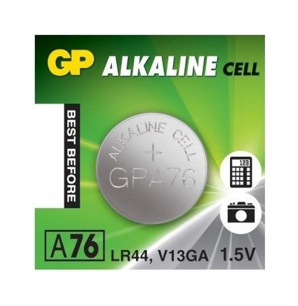 BATERIAS ALCALINAS GP A76 / LR44.