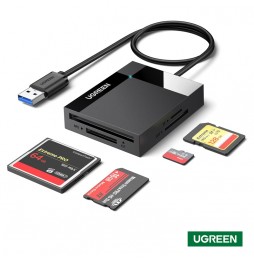 Lector de tarjetas 4 en 1 USB 3.0 UGREEN CR125,...