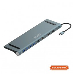 ADAPTADOR SOMOSTEL SMS-BZ31 HUB USB-C 11 en 1