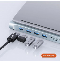 ADAPTADOR SOMOSTEL SMS-BZ31 HUB USB-C 11 en 1