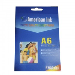 Papel Fotográfico A6 Glossy 20H American Ink