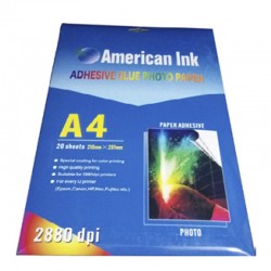 Papel Fotográfico A4 Adhesivo 20H American Ink