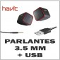 Parlantes 3.5mm + USB