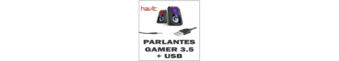 Parlantes Gamer 3.5mm + USB