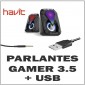 Parlantes Gamer 3.5mm + USB